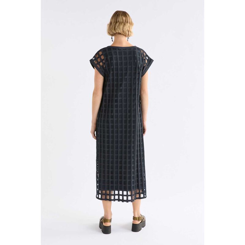 ELK Grid Burnout Midi Dress image number 1